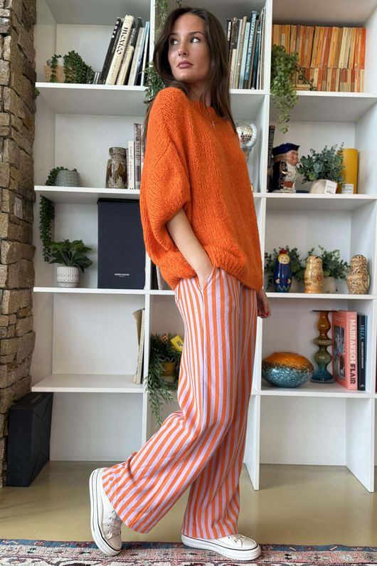 Big Softie Cap Sleeve Knit Top Aperol 